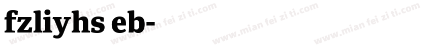 fzliyhs eb字体转换